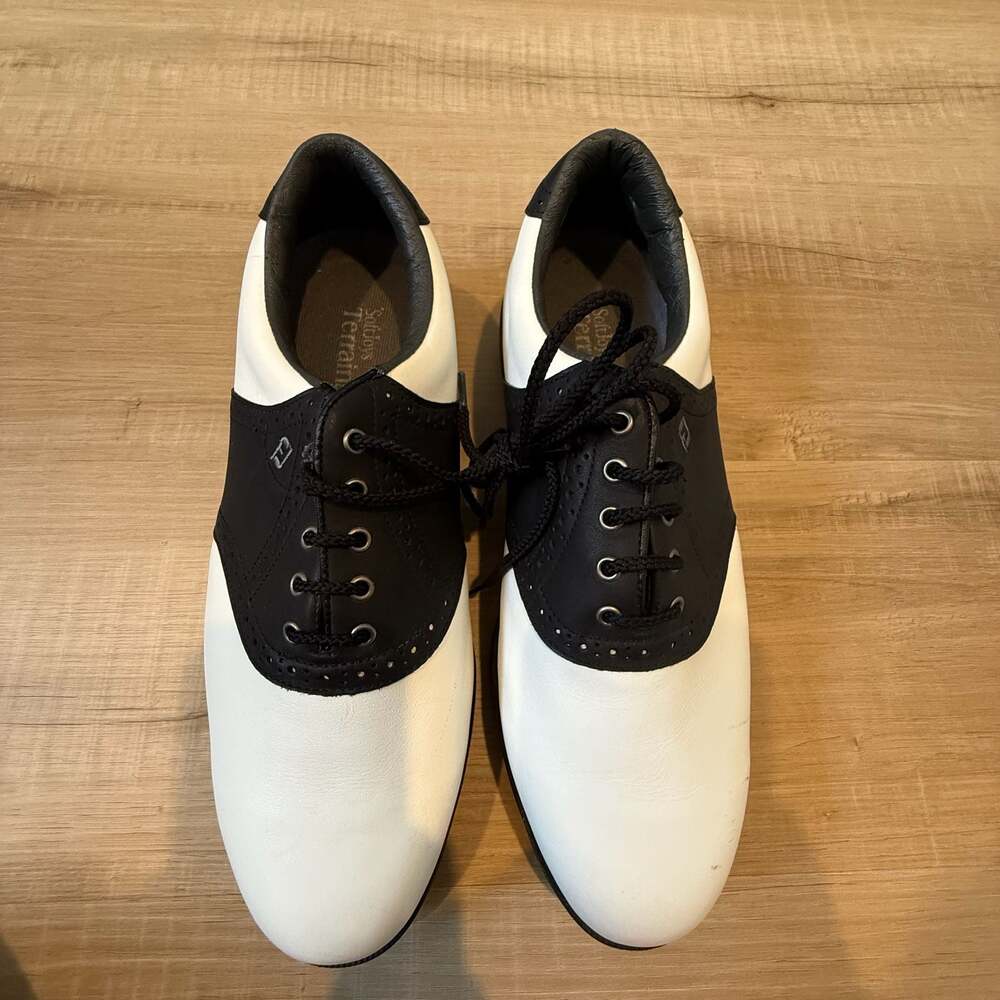 FootJoy Softjoys Terrain Golf Shoes Black White Size 9 women
